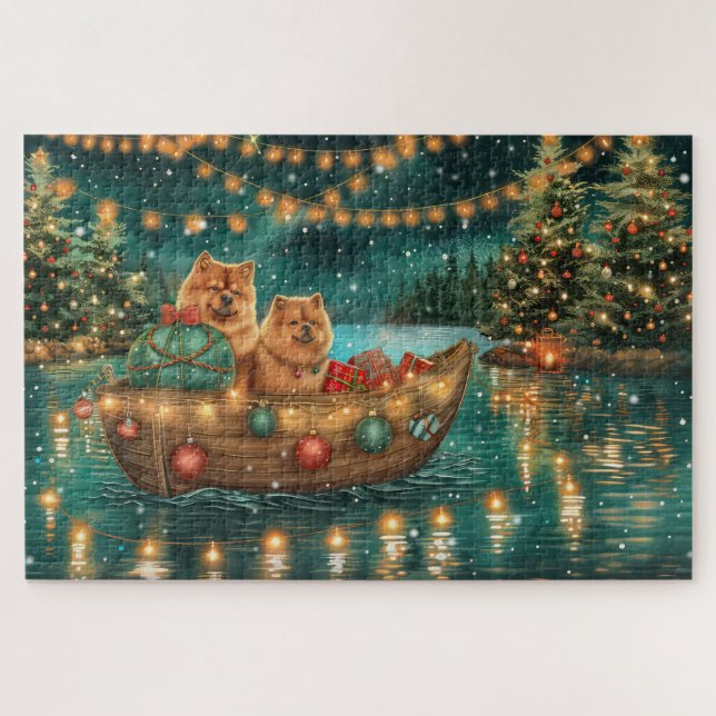 Puzzle Chow Chow Christmas Festive Voyage (Horizontal)