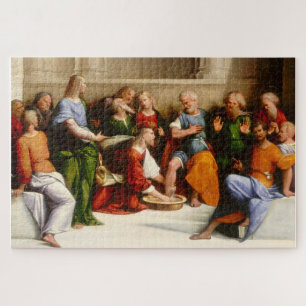 Puzzle Christ Laver les pieds des disciples, Garofalo