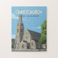 Christchurch Nouvelle-Zélande Illustration Art de