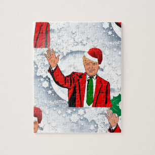 Puzzle christmas santa donald trump