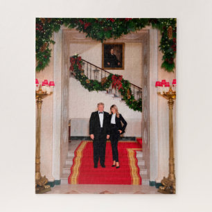 Puzzle Christmas steps President Donald Trump & Melania