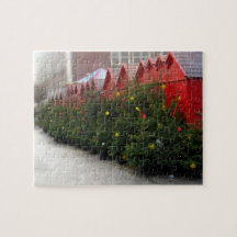 Christmas Tree Row Marché de Noël -8x10- 110 pc