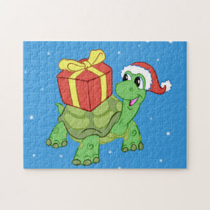 Puzzle Christmas turtle with the venin