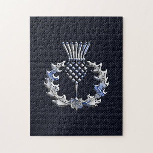 Puzzle Chrome comme le chardon d'écossais d'impression de