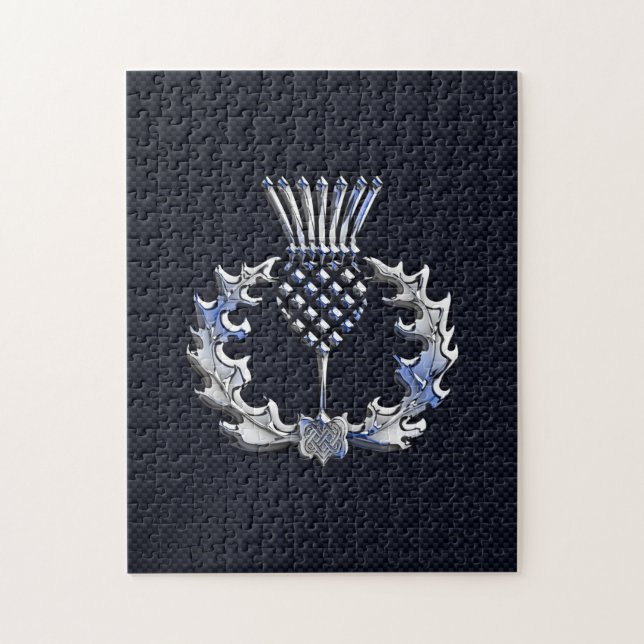 Puzzle Chrome comme le chardon d'écossais d'impression de (Vertical)