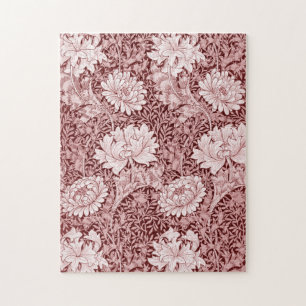 Puzzle Chrysanthemum Maroon, William Morris