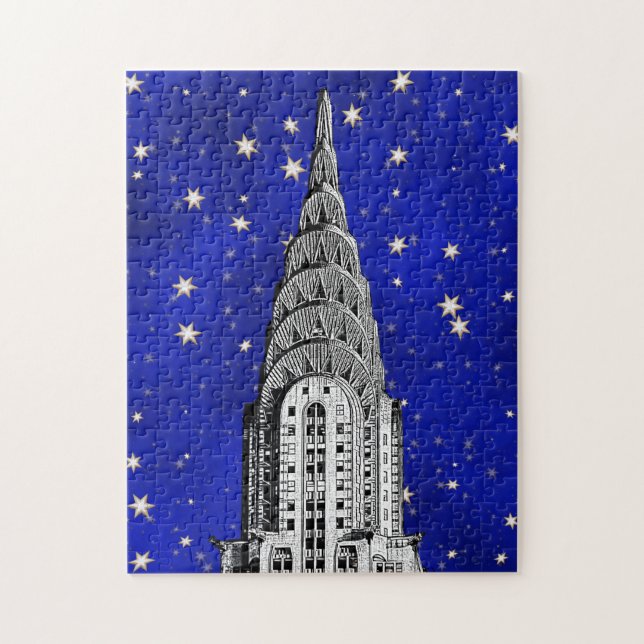 Puzzle Chrysler Building Dome et Starry Blue Sky (Vertical)