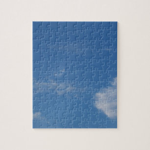 Puzzle ciel bleu foncé nuages blancs