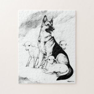 Puzzle Ciel de chien, le troupeau du maître