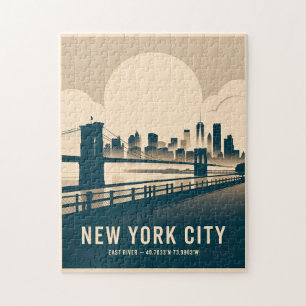 Puzzle Ciel de la ville de New York sur l'East River dans