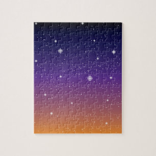 Puzzle Ciel d'étoile violet et or