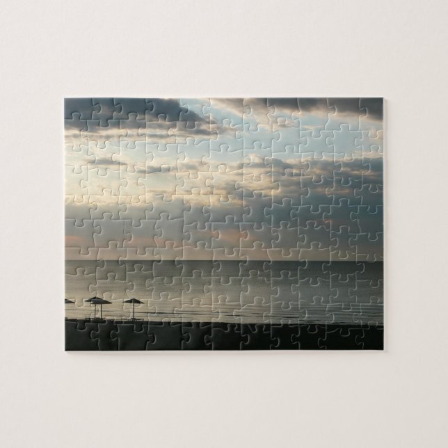 Puzzle Ciel matinal au-dessus de la plage en Grèce Paysag (Horizontal)