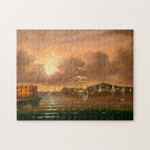 Puzzle Ciel menaçant, baie de New York