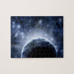 Puzzle Ciel nocturne aérobrossé plein d'étoiles autour de