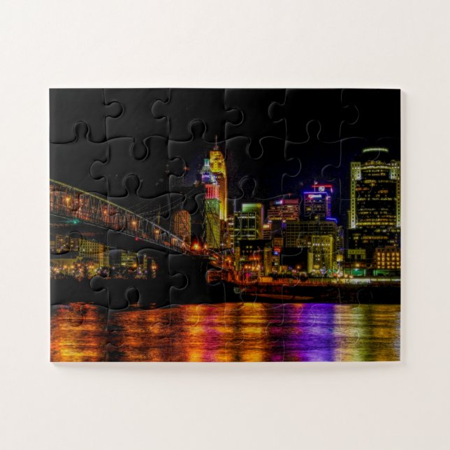 Puzzle Cincinnati coloré (Horizontal)
