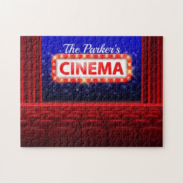 Puzzle Cinéma Personnalisé Cinéma Salle Familiale  (Horizontal)