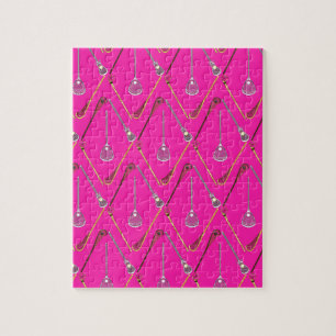 Puzzle Cinq bâtons de crosse rose