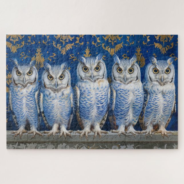 Puzzle Cinq hiboux (Horizontal)