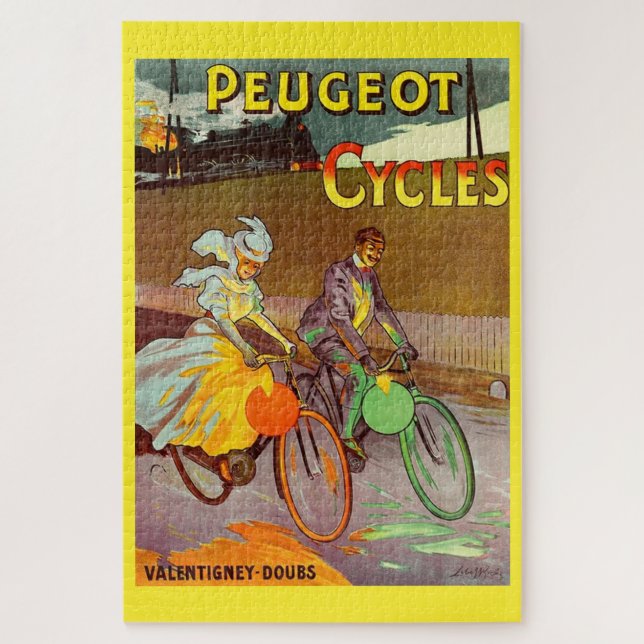 Puzzle circa 1900 Peugeot bicyclettes et (Vertical)