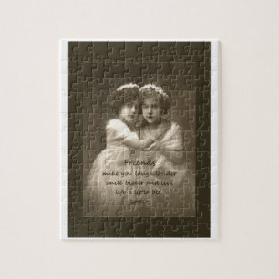 Puzzle Citation d'amitié inspirée vintage Friends