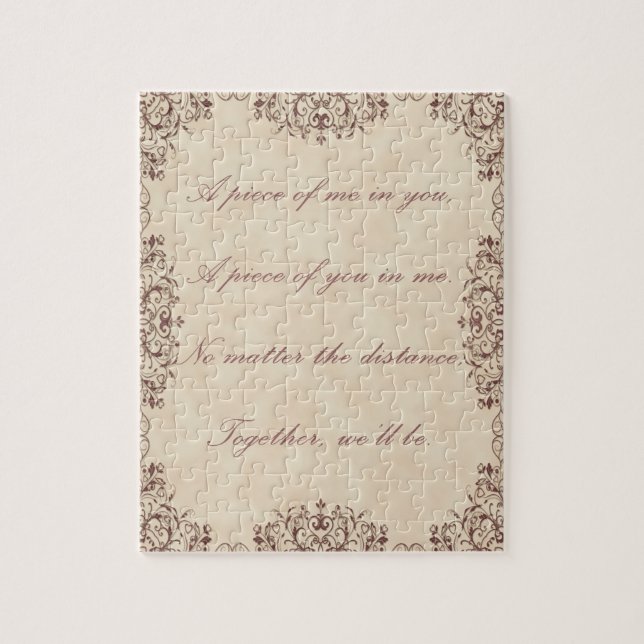 Puzzle Citation de fond d'amour (Vertical)