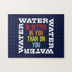 Puzzle Citation De Survie De Camping L'eau est meilleure