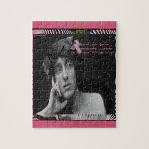 Puzzle Citation d'écriture de Virginia Woolf avec des ray