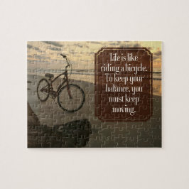 Puzzle Citation inspirante "Faire du vélo"