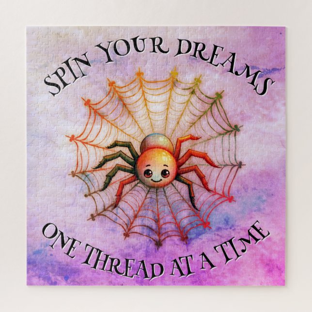 Puzzle Citation inspirante mignonne Spider Monogramme sur (Vertical)