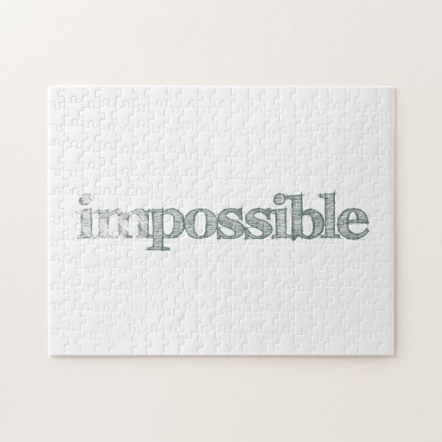 Puzzle Citation Motivationnelle Impossible Possible (Horizontal)