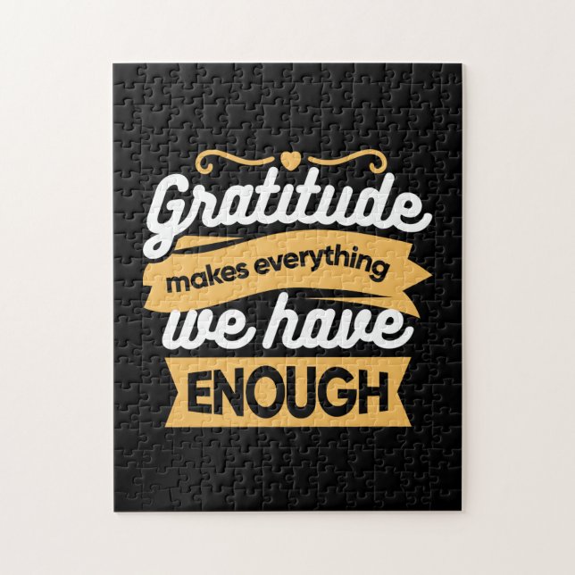 Puzzle Citations de la typographie de la Gratitude inspir (Vertical)