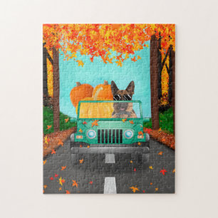 Puzzle Citrouille d'automne du berger allemand