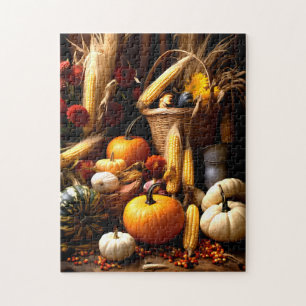 Puzzle Citrouille d'automne et casse-tête de récolte de m