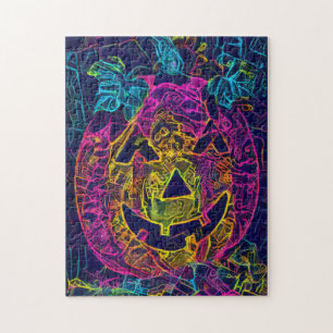 Puzzle citrouille d'Halloween photo effrayante amusante 