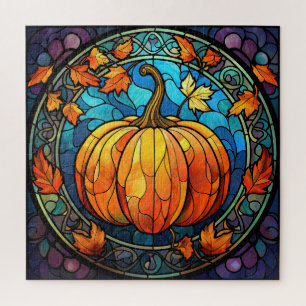 Puzzle citrouille en verre