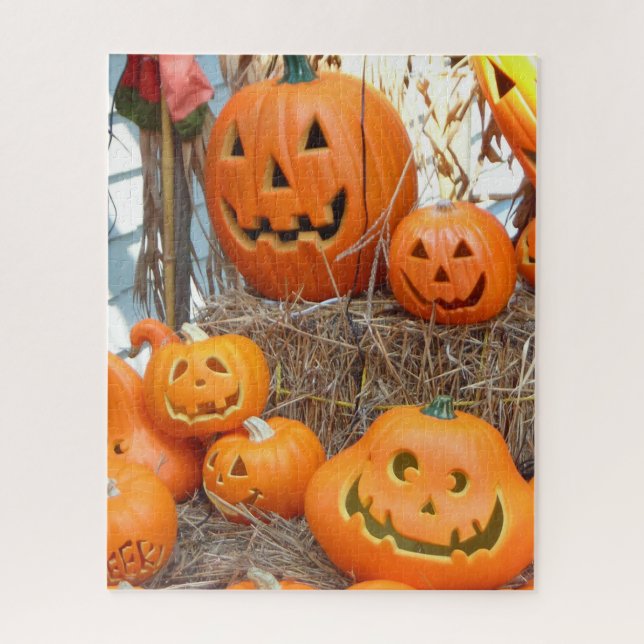 Puzzle citrouille peur éffrayant halloween Jack-o'-lanter (Vertical)