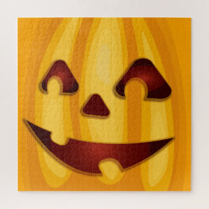 Puzzle Citrouille sculpté souriant design Halloween
