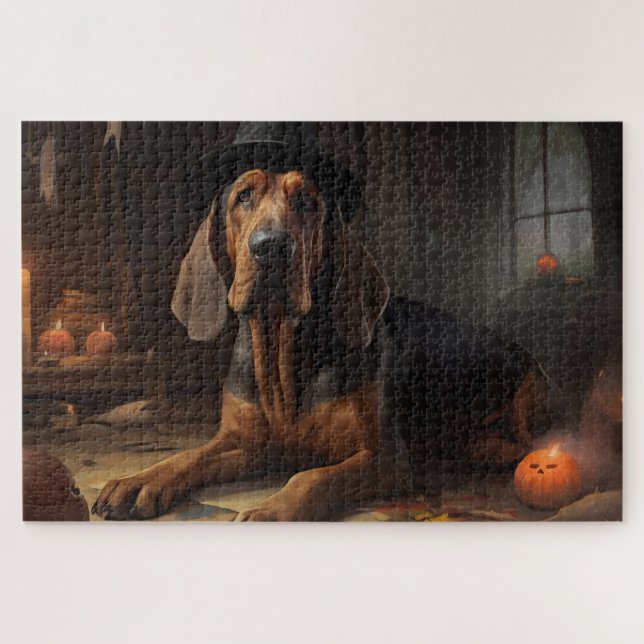 Puzzle Citrouilles de limier d'Halloween effrayant (Horizontal)