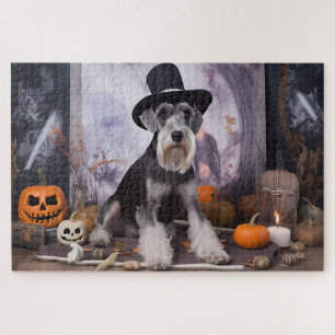 Puzzle Citrouilles de Schnauzer miniature Halloween