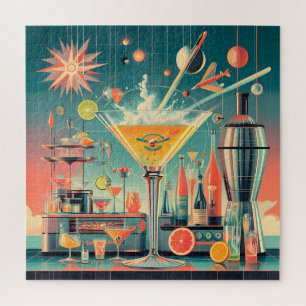 Puzzle Citrus Martini Bar Futuriste Atomique du milieu du