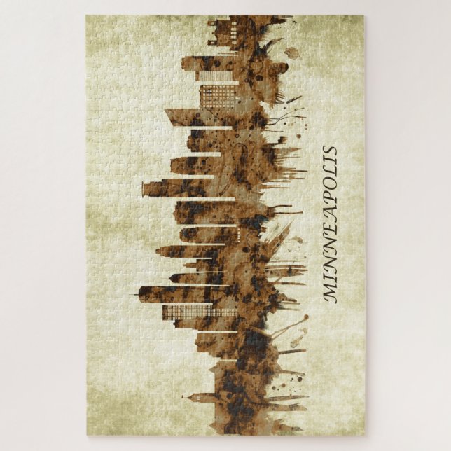 Puzzle Cityscape du Minneapolis (Vertical)