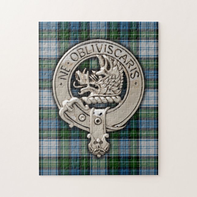 Puzzle Clan Campbell Crest & Dress Tartan (Vertical)