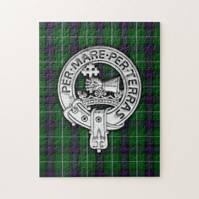 Puzzle Clan MacDonald de Isles Crest & Tartan (Vertical)
