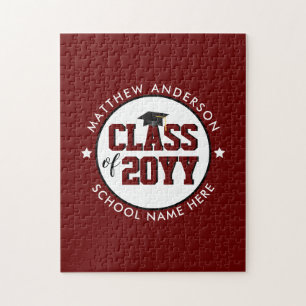 Puzzle Classe de 2024 Burgundy Graduate Graduate Graduati