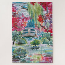 Claude Monet jardin ponton pont peinture