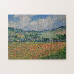 Puzzle Claude Monet Painting, Champ de pavot à Giverny