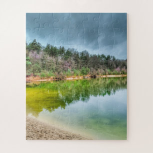 Puzzle Clear Fishing Lake Vue en automne