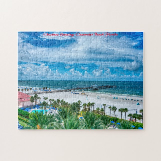 Puzzle Clearwater Beach Floride. voeux de Noël (Horizontal)