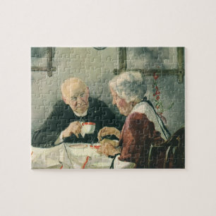 Puzzle Clergé vintage, café ou thé avec prêtre