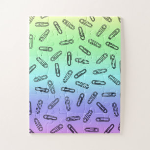 Puzzle Clips papier sur arc-en-ciel